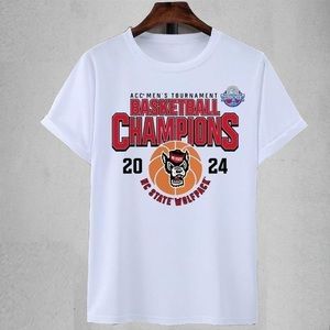 NC State Wolfpack 2024 ACC Basketball Conference Tournament Champions T-Shirt